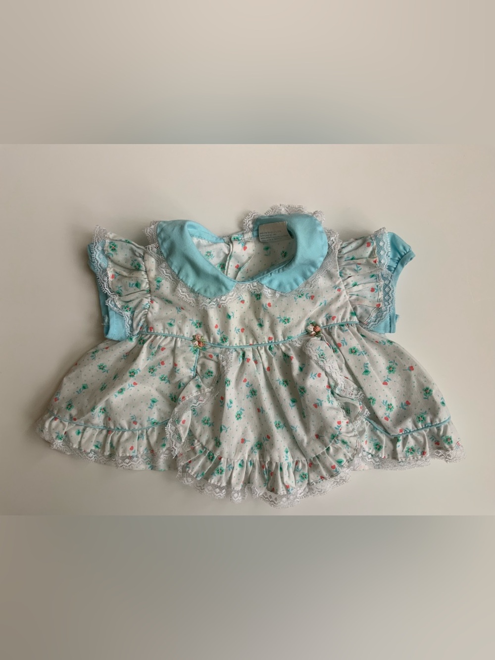 Vintage 80s White Floral Dress